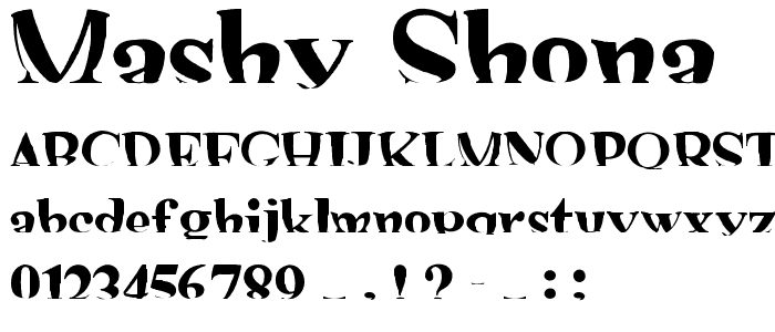 mashy Shona font